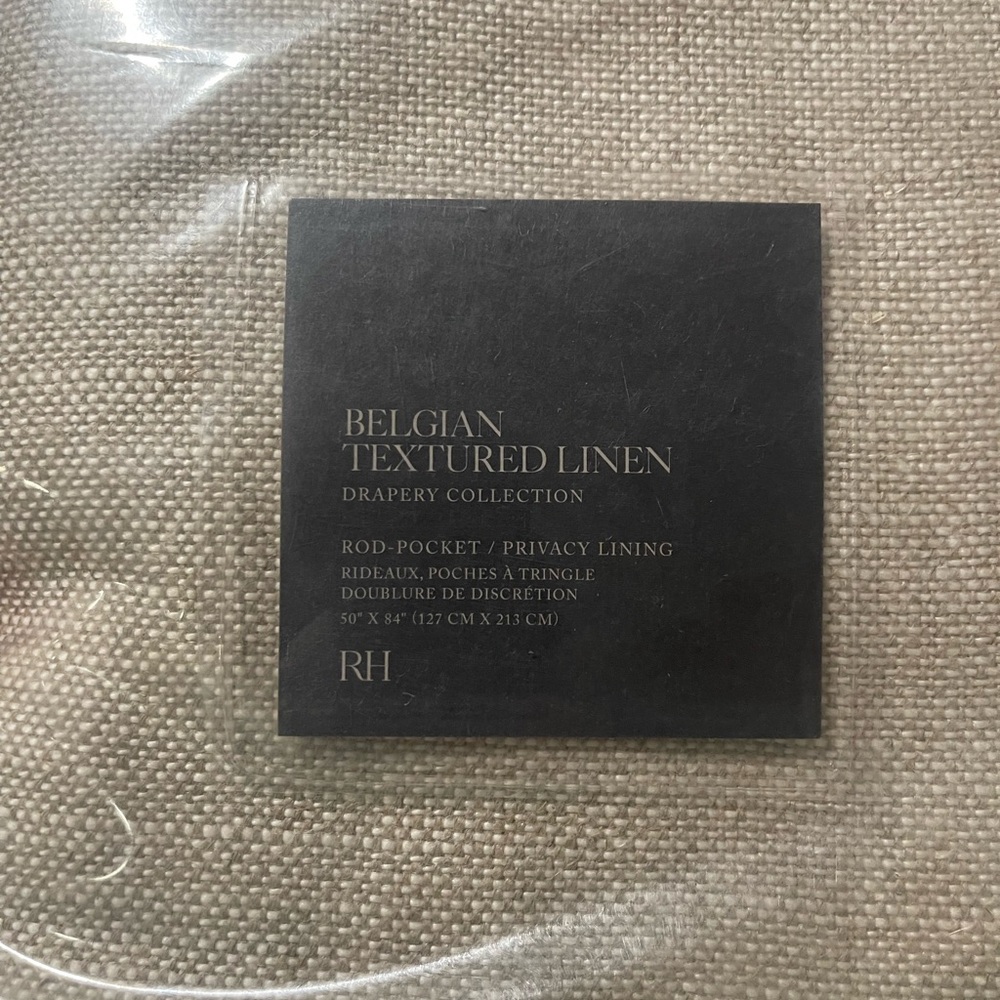 Restoration Hardware Belgian Textured Linen Drapery